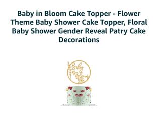 Baby in Bloom Gold Glitter Baby Shower Cake Topper – New