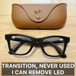 Transition Meta AI RayBan Wayfarer glasses