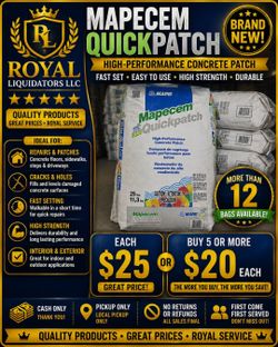 MAPEI Mapecem Quickpatch – High-Performance Concrete Patch (25 lb) – NEW