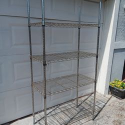 Stainless Steel Adjustable Wire Shelving, 36x74x24
