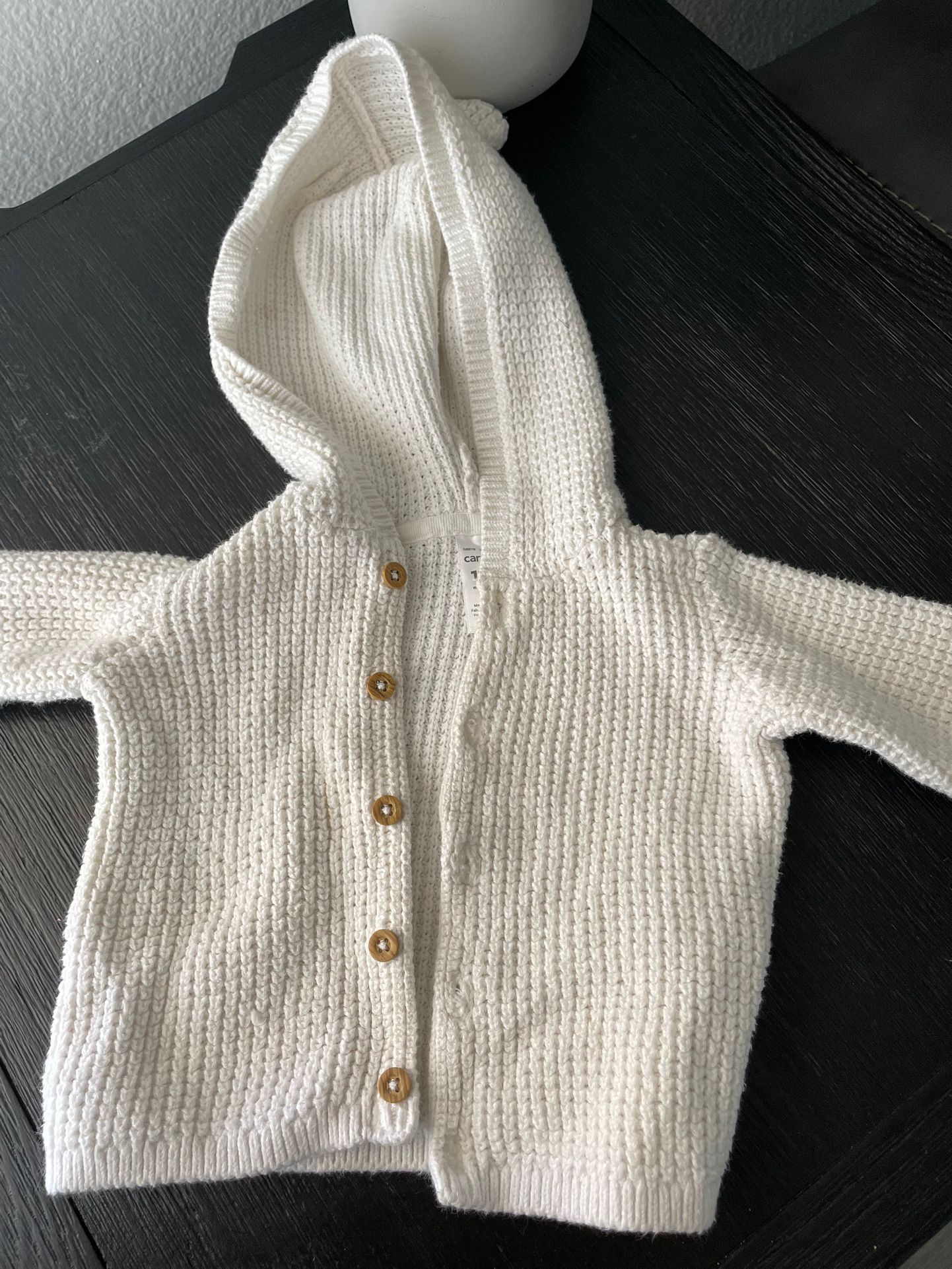 Carters , Off White Sweater,size 12 Months