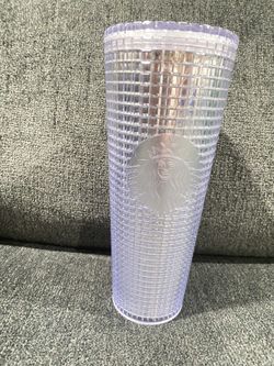 Starbucks Silver Grid Tumbler No Straw