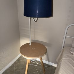 A set of Side Tables, Chargeable Surface, Used W/ New Shade