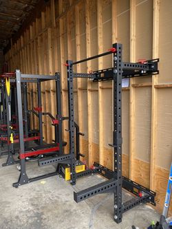 Monterey fitness- Squat Rack-Wall Mounted Foldable Half Rack* Available-Brandname screaming deals* Originally $1,459.99