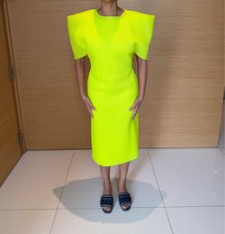 Custom made neon green dress