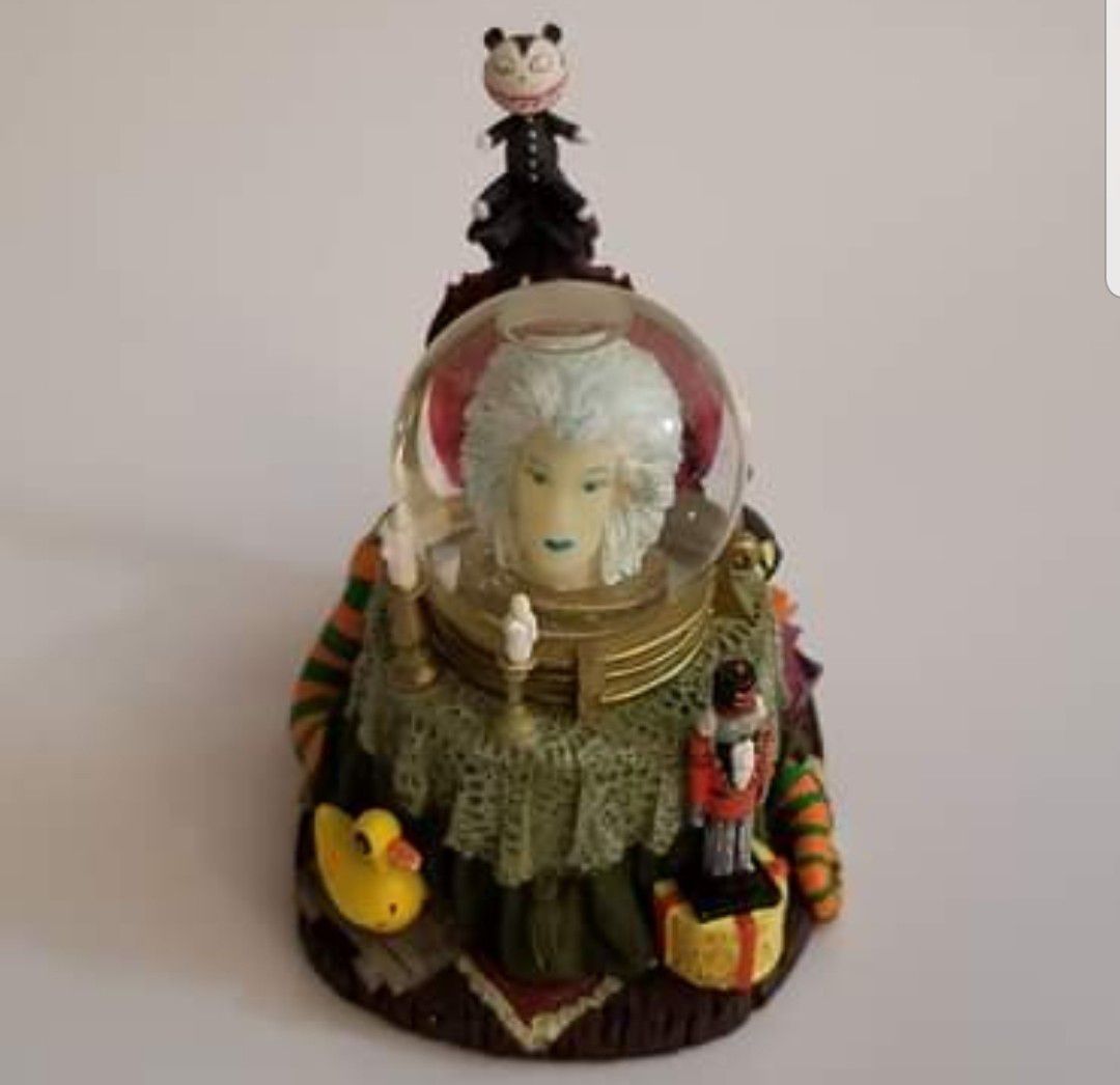 RARE 2003 Nightmare Before Christmas Haunted Mansion Holiday Scary Teddy Mini Snowglobe Sculpture