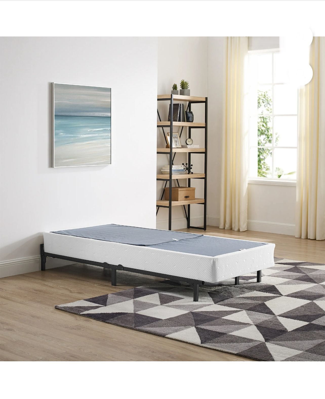7.5" Half-Fold Metal Box Spring, Twin, New in Box