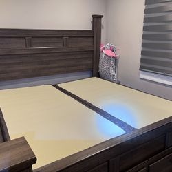 Bed Frame With Storage (two drawers ) Size King 