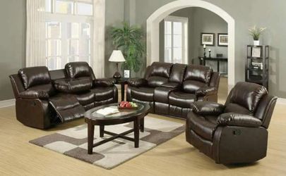 SPECIAL OFFER!!! 3PC BROWN RECLINING SET