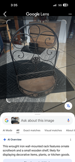 Wrought iron wall mount