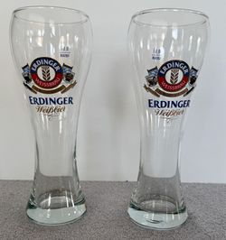 Set of 4 Erdinger Weissbier glasses