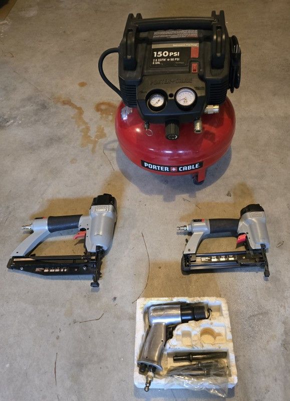 Porter Cable Compressor And Tools