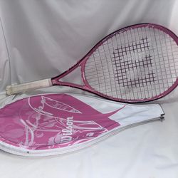 Wilson HOPE Tennis Racquet Racket Pink Floral 4 1/8 Grip L1 Breast Cancer Aware