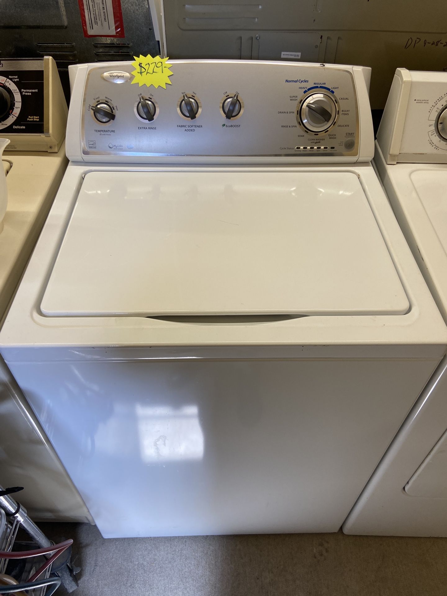 WHIRLPOOL LARGE CAPACITY WASHER STEEL TUB 