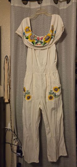 Mexican embroidered jumpsuit