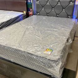 Bling Up Your Bedroom For Less! Brand New Bling Bed With Mattress Set On Sale!  