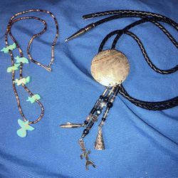 Native American Bolo Tie .925 Sterling Silver