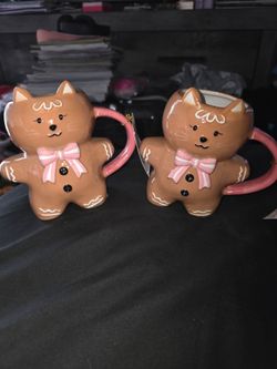 Gingerbread Kitty Coffee cup set