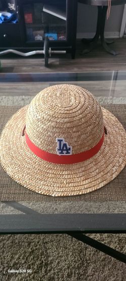 Dodgers one piece straw hat sga