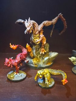 Handpainted Hard Resin "Kaijumon" minatures - Charmander line