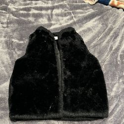 Toddler Furry Black Vest Size 3t