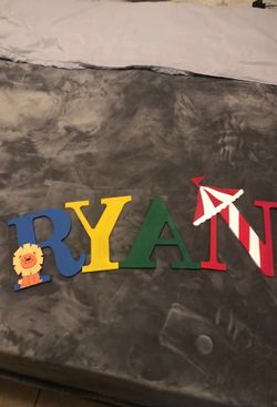 Wooden name “Ryan”