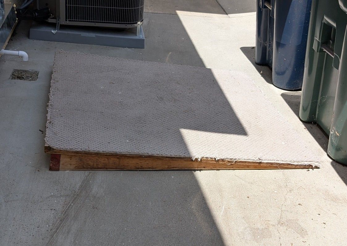 Wooden Ramp with
Carpet