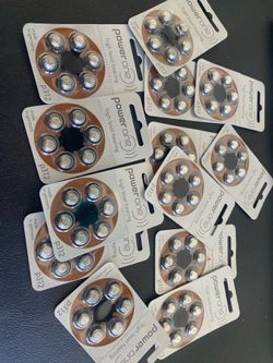 Hearing aid batteries, 15 packages, six batteries per package
