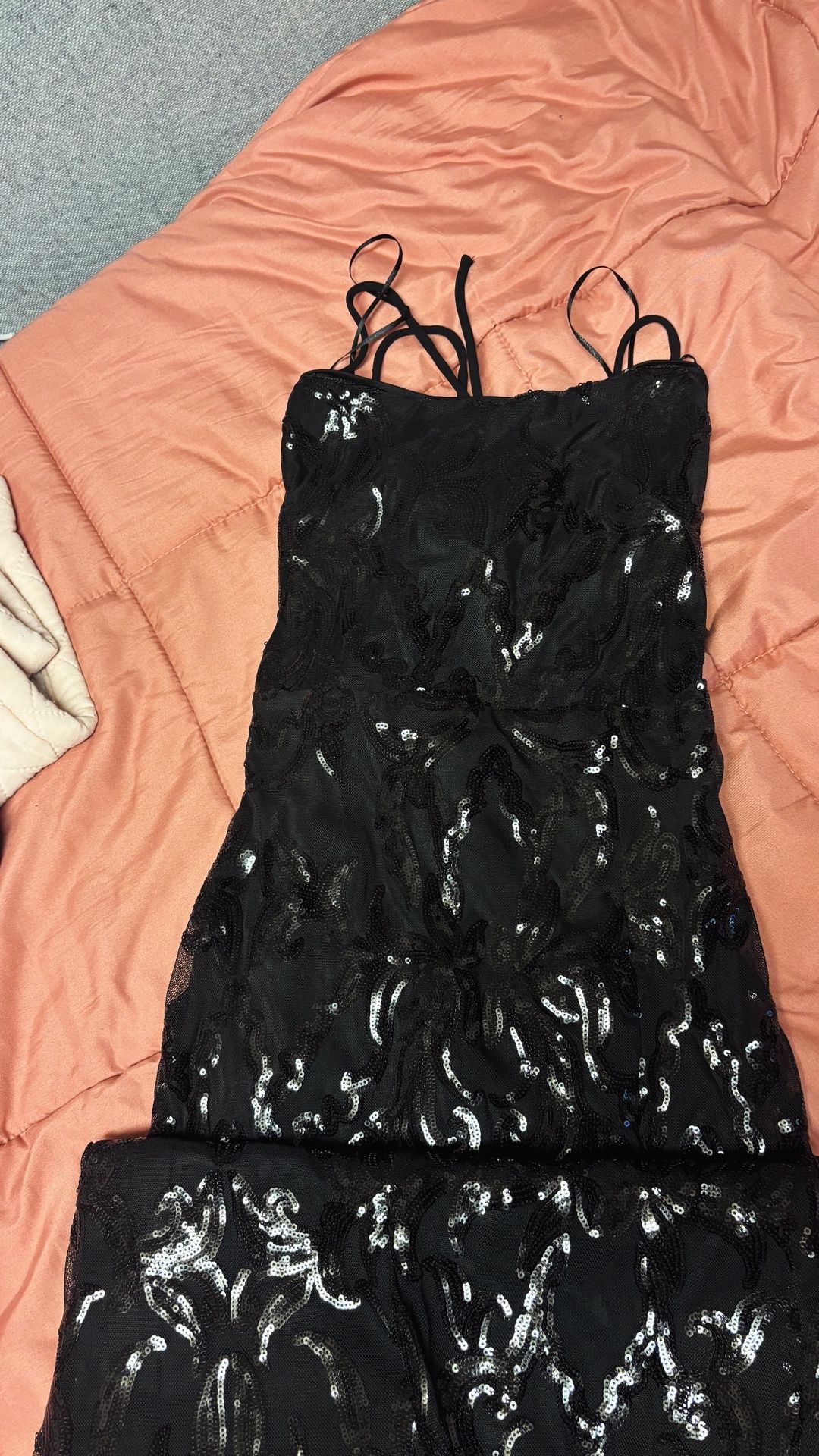 Black Sequin Dress