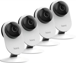 Kami 1080P Security Camera 4PCS, Wireless IP Home Surveillance System with Face Detection