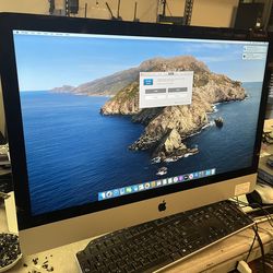 iMac 27-inch late 2012 I7 @ 3.4Ghz 16GB RAM  1TB  Sata Disk  macOs Catalina Version  10.15.7 Small crack on the left side (see pic)
