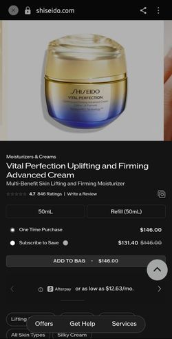 Shiseido Vital Perfection Uplifting Firming Advanced Cream