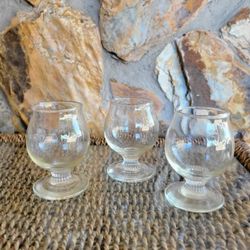 Set of 3 - Chivalry Clear Brandy Glass By Libby