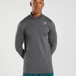Gymshark Grey Seamless 1/4 Zip