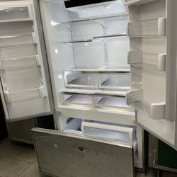 KitchenAid standard-depth 24.2-cu-ft 3- doors built-in French door refrigerator with ice maker