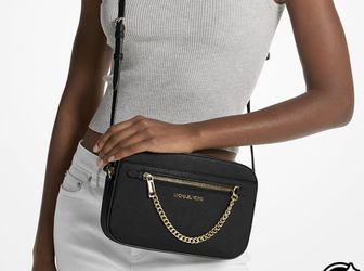 Authentic Black Michael Kors Cross Body Bag