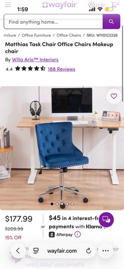 Blue rolling desk chair - unopened