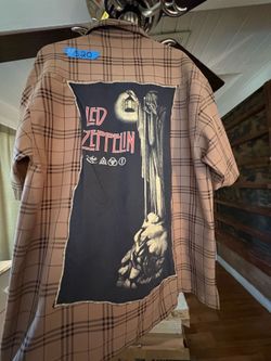 Bazzi Plaid Led Zeppelin Button-Up Shirt