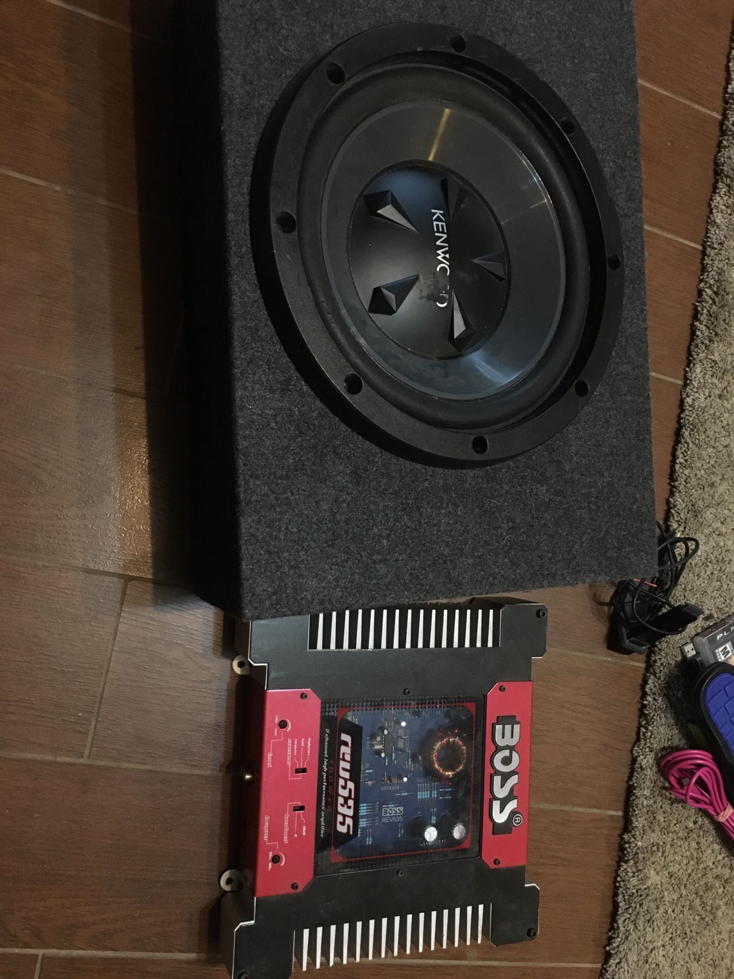 Boss REV535 400w x 2 /Kenwood Subwoofer