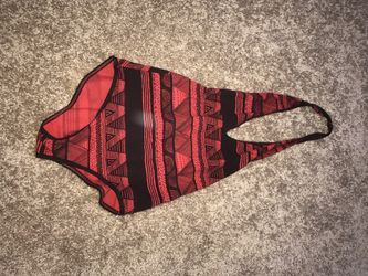 American Apparl Red Tribal bodysuit Size S