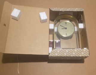 Vintage! Seiko Quartz Desk Clock Gold Tone