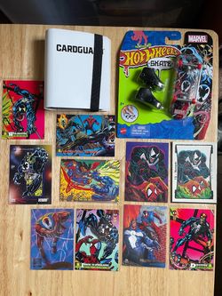 Marvel Venom Trading Cards & Hot Wheels Skate Bundle