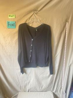 Wild Fable Women's Navy Blue Waffle Knit Sweater Size Large NWOT