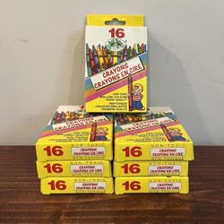 7 Packs Vintage 90s Art-Time Kids Childrens Crayons Non-Toxic Coloring Retro Lot