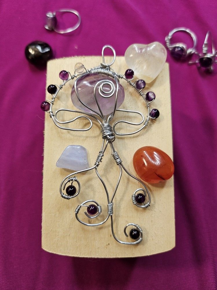 Handmade crystal fairy jewelry set – one of a kind ✨