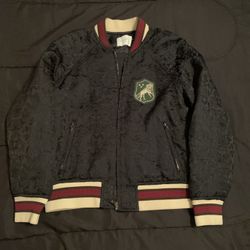 Sandro Paris  Embroidered Bomber Jacket, size 1. V6955H-20.