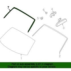 03-08 Bmw Z4 Windshield Moulding E85