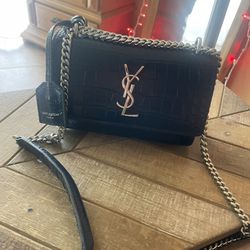 Leather  Navy Blue Purse