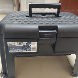 Rubbermaid Durabull  Stepstool Tool Box 20.2” x 13.7” x 13”D with Tools