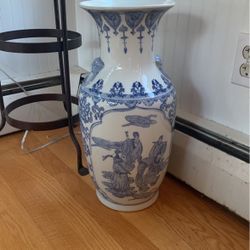 Ceramic Vase Blue And White 